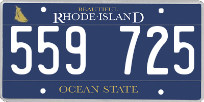 RI license plate 559725
