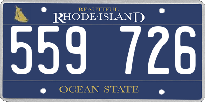 RI license plate 559726