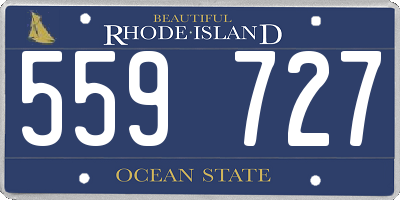 RI license plate 559727