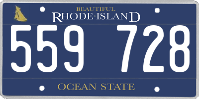 RI license plate 559728