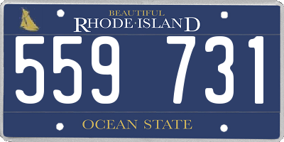 RI license plate 559731