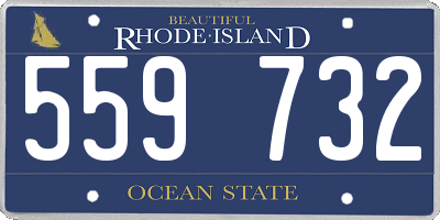 RI license plate 559732