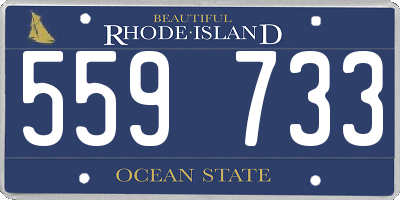 RI license plate 559733