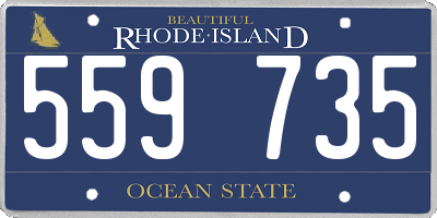 RI license plate 559735