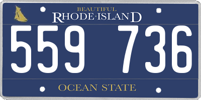 RI license plate 559736