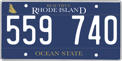 RI license plate 559740