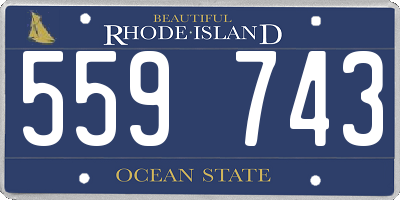 RI license plate 559743
