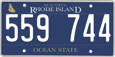 RI license plate 559744