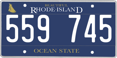 RI license plate 559745