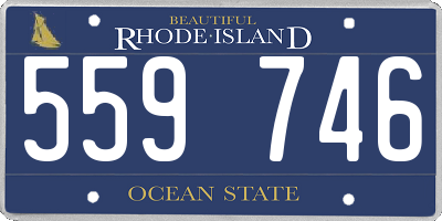 RI license plate 559746