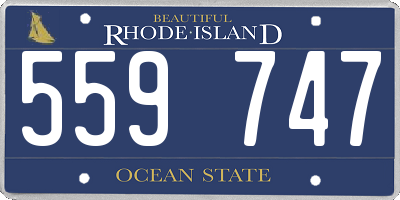 RI license plate 559747