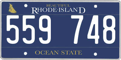 RI license plate 559748