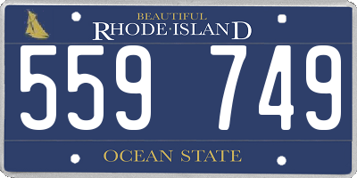 RI license plate 559749