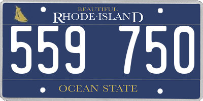 RI license plate 559750