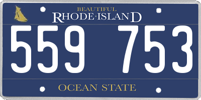 RI license plate 559753