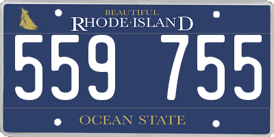 RI license plate 559755