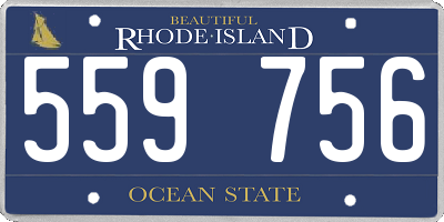 RI license plate 559756
