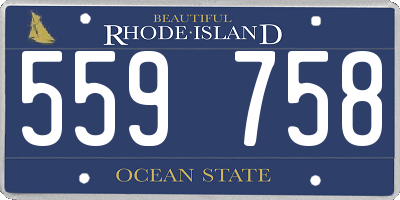 RI license plate 559758