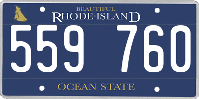 RI license plate 559760