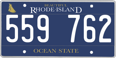 RI license plate 559762