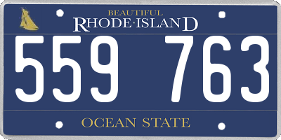 RI license plate 559763