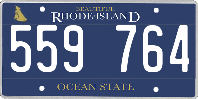 RI license plate 559764