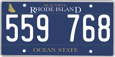 RI license plate 559768