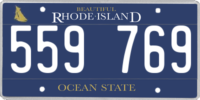 RI license plate 559769