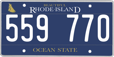 RI license plate 559770