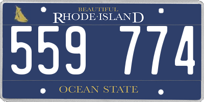 RI license plate 559774