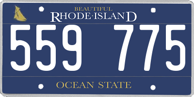 RI license plate 559775