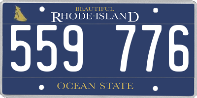 RI license plate 559776