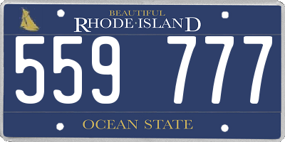 RI license plate 559777