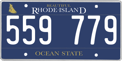 RI license plate 559779
