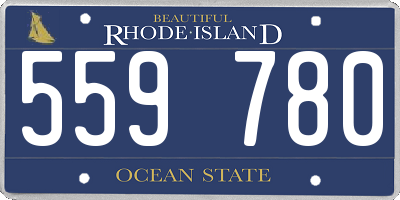 RI license plate 559780