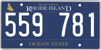 RI license plate 559781
