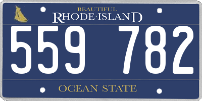 RI license plate 559782