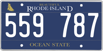 RI license plate 559787