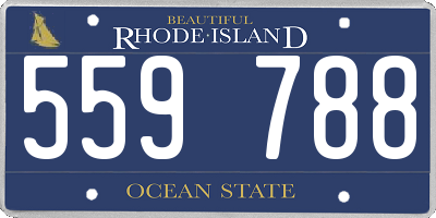 RI license plate 559788
