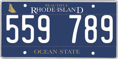 RI license plate 559789