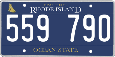 RI license plate 559790