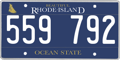 RI license plate 559792