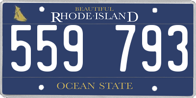 RI license plate 559793