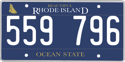 RI license plate 559796