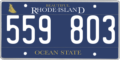 RI license plate 559803