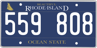 RI license plate 559808