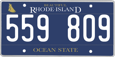 RI license plate 559809