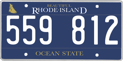 RI license plate 559812