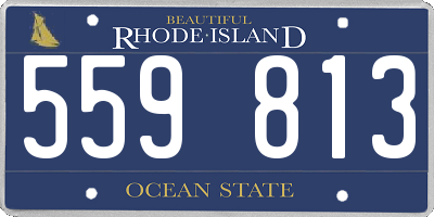 RI license plate 559813