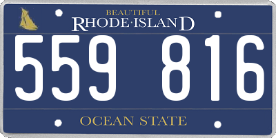 RI license plate 559816